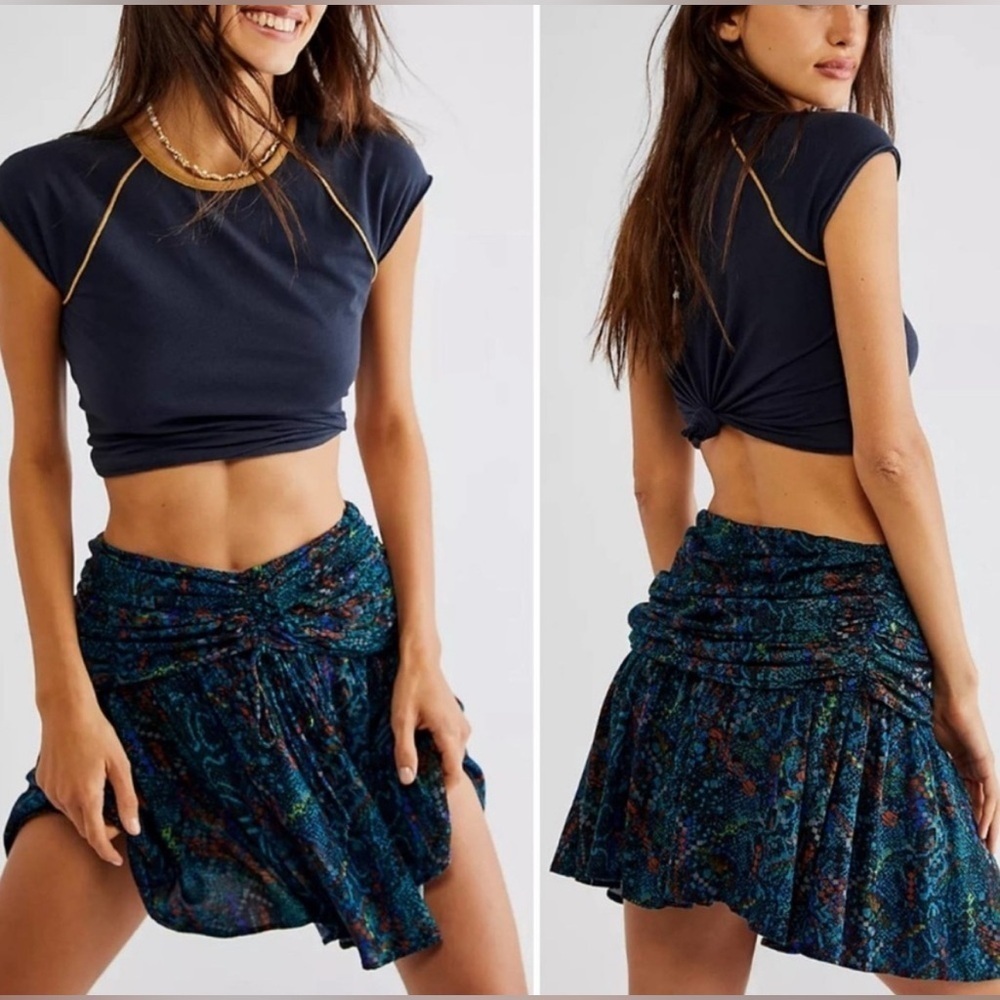 Free People Saturday Sun Mini Skirt Who is She Combo 10